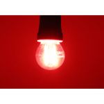 Лампа светодиодная 2W E27 Velmax V-Filament-G45 красная