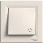 Переключатель одноклавишный проходной кремовый Asfora Schneider Electric EPH0400123