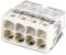 Клема для розподільчих коробок 8X2,5 WAGO 2273-208 COMPACT прозора/сіра