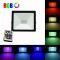 Світлодіодний прожектор чорний 20Вт RGB IP65 + пульт Lemanso LMP76-20