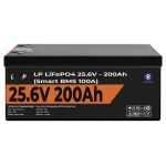 Акумулятор LiFePO4 LP LogicPower 24V-25,6V - 200Ah 5120Wh Smart BMS 100А з BT пластик