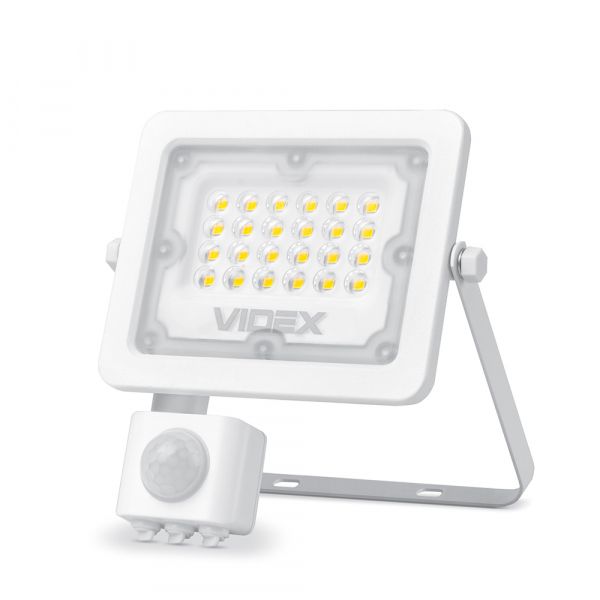 LED прожектор VIDEX F2e 10W 5000K с датчиком движения и освещения