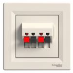 Аудиорозетка двойная кремовая Asfora Schneider Electric EPH5700123