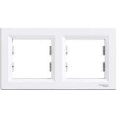 Рамка 2-местная горизонтальная белая Asfora Schneider Electric EPH5800221