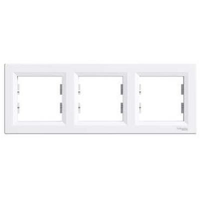 Рамка 3-местная горизонтальная белая Asfora Schneider Electric EPH5800321