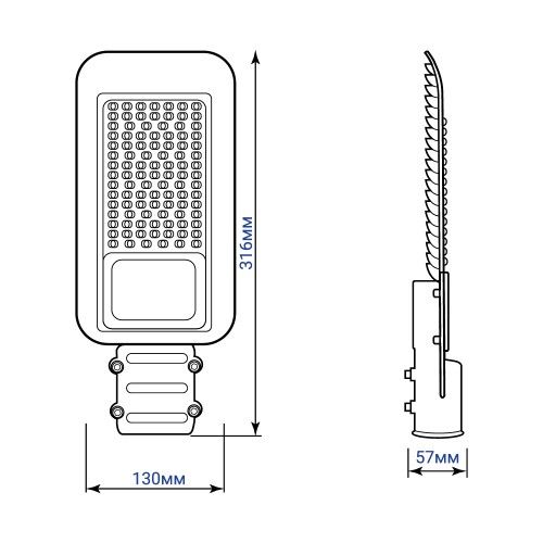 Консольный светильник Feron SP3031 30W 6500K IP65 серый
