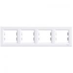 Рамка 4-местная горизонтальная белая Asfora Schneider Electric EPH5800421