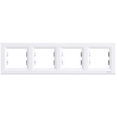 Рамка 4-местная горизонтальная белая Asfora Schneider Electric EPH5800421