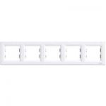 Рамка 5-местная горизонтальная белая Asfora Schneider Electric EPH5800521