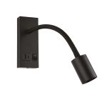 Світильник настінний Violux SNAKE USB+TYPE-C бра Led 5W 4200K IP20 чорний
