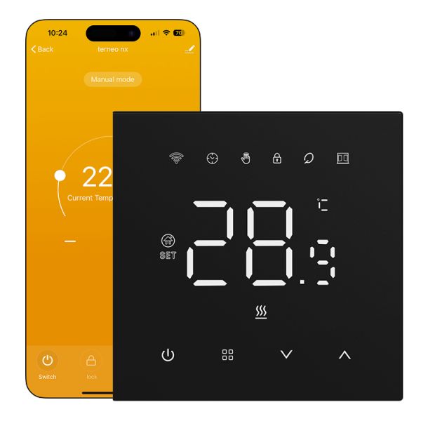 Терморегулятор Terneo nx black чорний