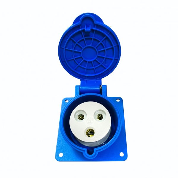 Розетка промислова кутова 3x32A 230V IP44 TP electric 3124-309-0900 синій