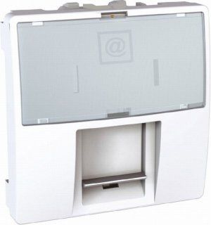 MGU3.413.18 Розетка комп'ютерна RJ-45 FTP кат.5e 2м Unica біла