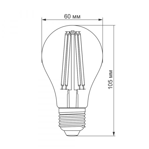 LED лампа TITANUM  Filament A60 7W E27 4100K