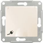 Розетка с заземлением, с крышкой IP44 слоновая кость Sedna Schneider Electric SDN3100323