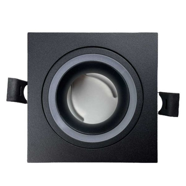 Светильник точечный встроенный Violux Monaco-S GU5.3 35W 220V IP20 квадрат черный