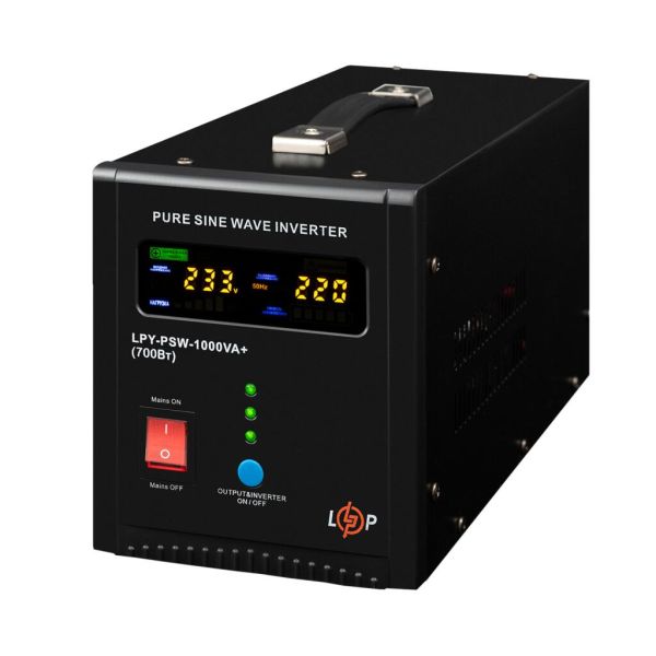 ИБП LP LogicPower LPY-PSW-1000VA+ 700Вт 10A-20A с правильной синусоидой 12V