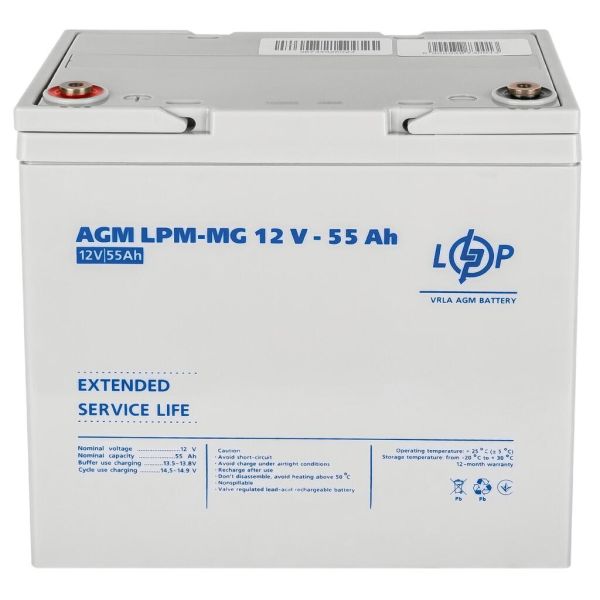 Аккумулятор мультигелевый AGM LP LogicPower LPM-MG 12V-55Ah