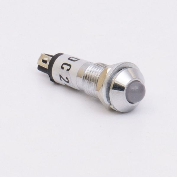 Светодиодный индикатор металлический AD22B-8 220v AС, белый