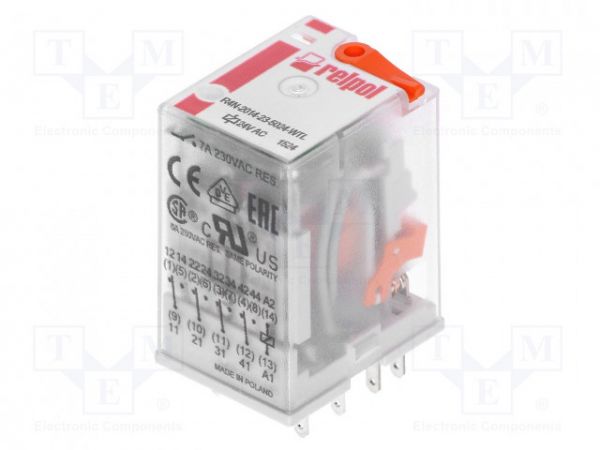 Реле проміжне R4-2014-23-5024 24V АС WTL Relpol