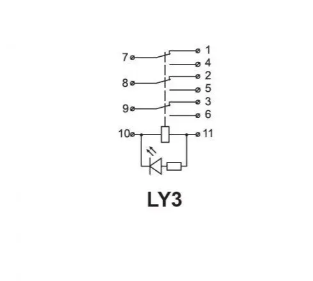 Реле проміжне LY3 AC 110В TAKEL