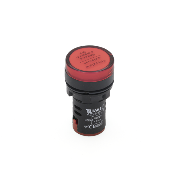 Светодиодный индикатор Takel AD22-22DS 400v АC красный
