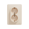 Подвійна розетка 2P+E з заземляючим контактом, Бежевий Sedna Design Schneider Electric SDD312221