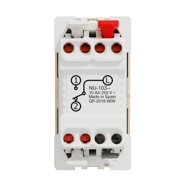 NU310344 Перемикач 1 клавішний 1 модуль Schneider Electric Unica New бежевий