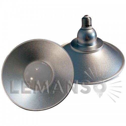 Лампа світлодіодна 50W E27 4000LM 6500K LED IP65 + відбивач срібло Lemanso LM712