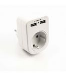 Розетка з двома USB гніздами Lemanso LM681