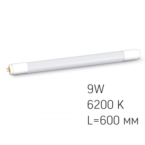 LED лампа VIDEX T8b  9W 0.6M 6200K матова