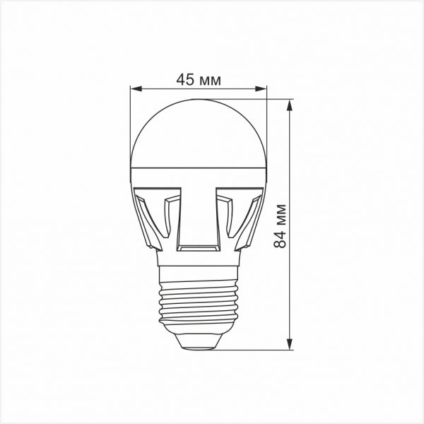 LED лампа VIDEX PREMIUM  G45 7W E27 4100K