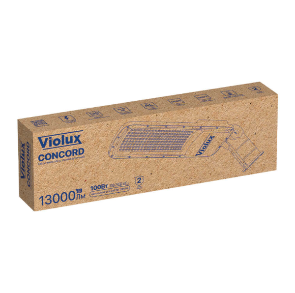 Cветильник консольный уличный Violux Concord Led 100W 13000Lm 5000K IP65 алюминий