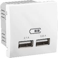 MGU3.418.18 Розетка USB-вихід 2мод., біла Unica Schneider Electric
