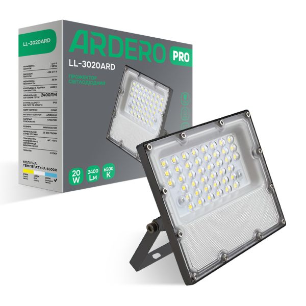 Светоидодный прожектор Ardero LL-3020ARD 20W 2400Lm 6500K