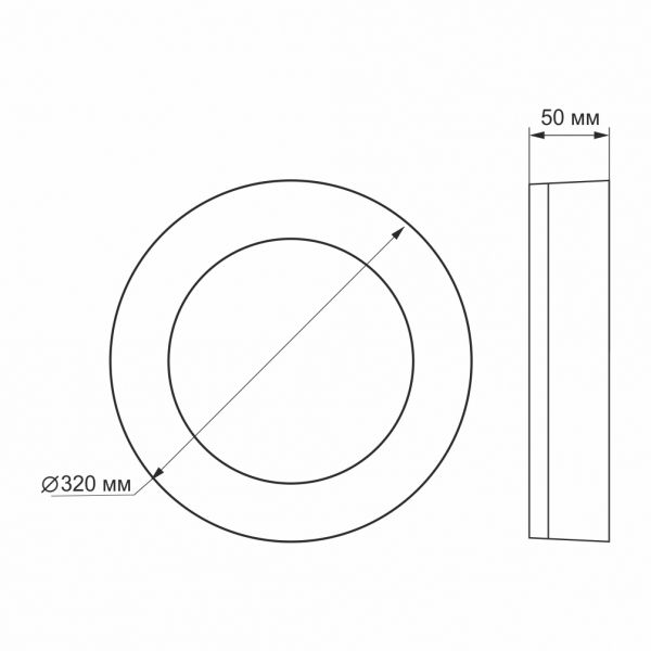 LED світильник ART IP65 круглий VIDEX 30W 5000K