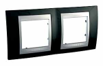 MGU66.004.093 Рамка 2м металева Unica Top Schneider Electric глянцевий родій-алюміній