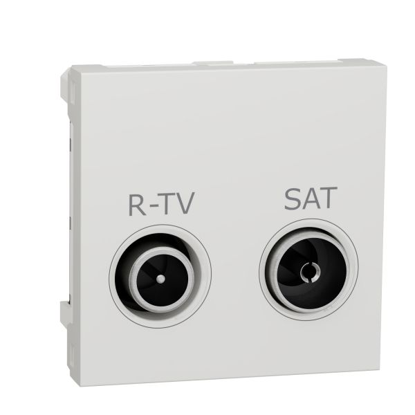 NU345418 Розетка R-TV SAT одинарна, 2 модуля білий