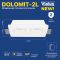 Світильник точковий вбудований Violux Dolomit-2L GU10 max 2х35W прямокутник гіпс IP20 білий