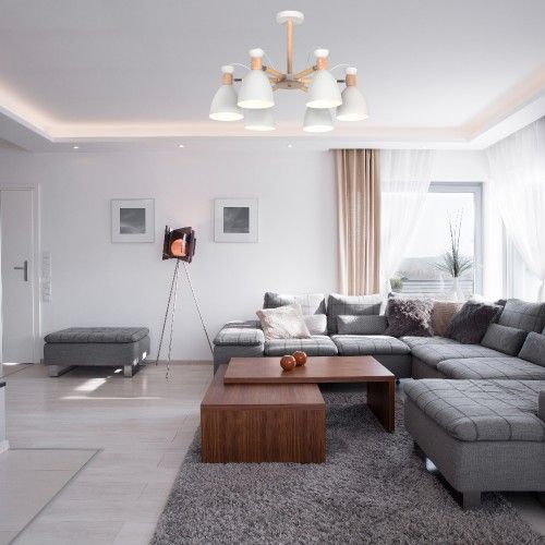Светильник люстра SCANDY AL6196-1ARD под лампу 6хЕ27х40W Ardero дерево белый