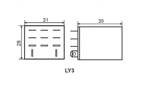 Реле проміжне LY3 AC 110В TAKEL
