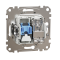 Розетка RJ45 категорія 6 UTP -TV Білий Sedna Design Schneider Electric SDD111469T