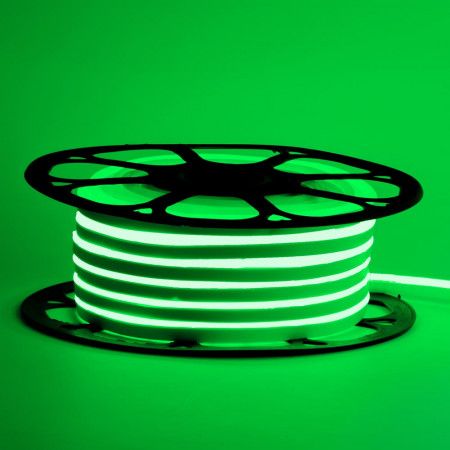Светодиодный неон 12V 6х12mm SMD2835 120LED IP65 зеленый