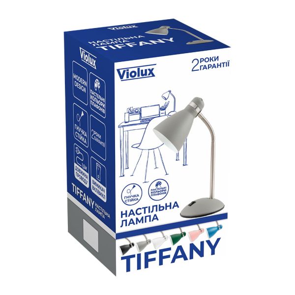 Світильник настільний TIFFANY Е27 білий Violux