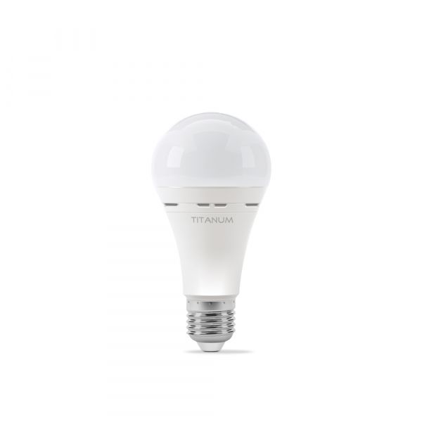 LED лампа аккумуляторная TITANUM A68 10W E27 4000K 220V