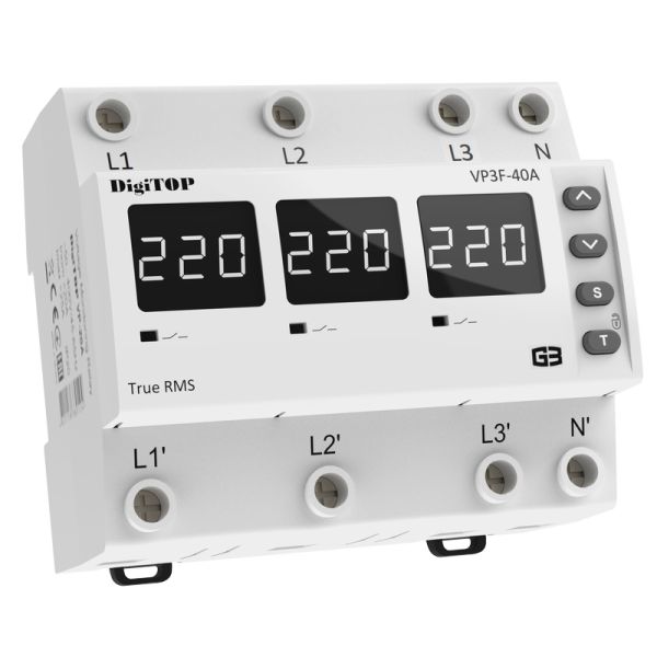 Реле напруги DigiTOP VP-3F40A M6W