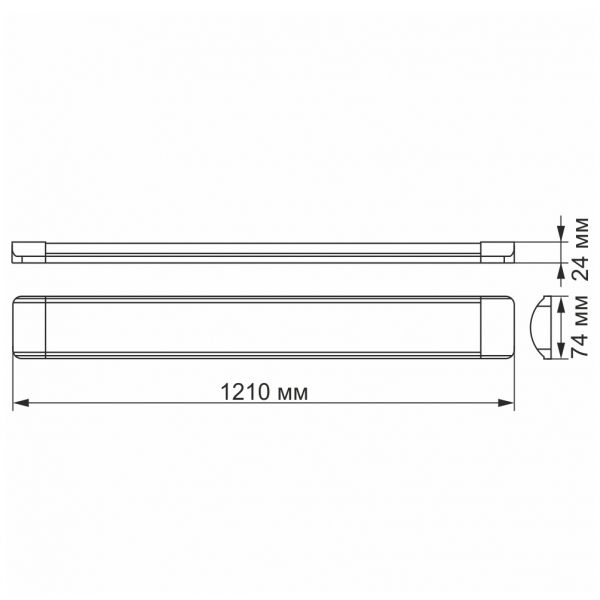 LED світильник лінійний VIDEX 36W 1,2М 4100K
