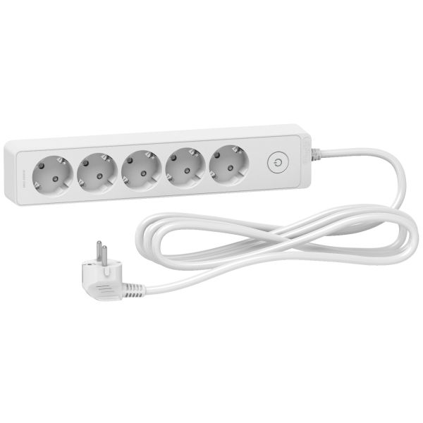 Удлинитель 5 розеток с заземлением 3 метра белый Schneider Electric Unica Extend ST9453W