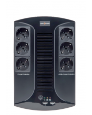 ДБЖ LogicPower лінійно-інтерактивний LP 650VA-6PS 455Вт