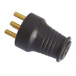 Вилка каучукова переносна KEFT 3Р+РЕ 25А IP44